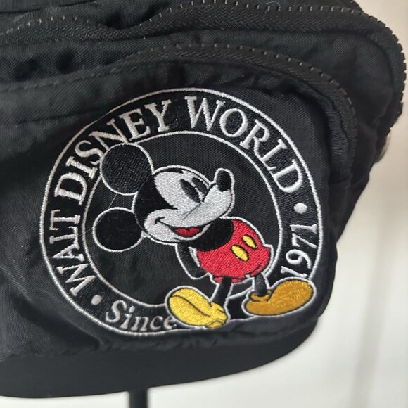 VTG Disney World 2 In 1 Fanny Pack / Crossbody Bag Purse Black Unisex Trip Parks - Picture 5 of 13